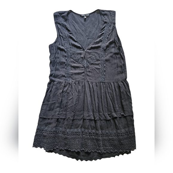 Victoria's Secret Dresses & Skirts - Victoria's Secret black laced cottagecore sexy 100% viscose mini dress suze M